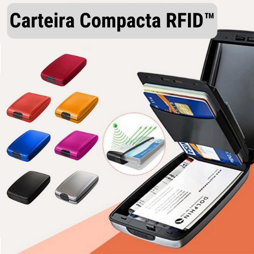 Carteira Compacta RFID™ Estilo e Segurança